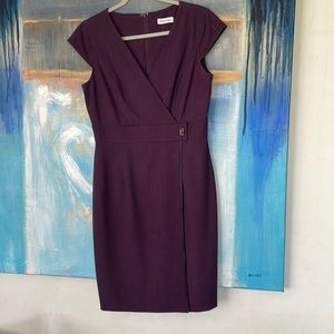 Purple Calvin Klein career dress